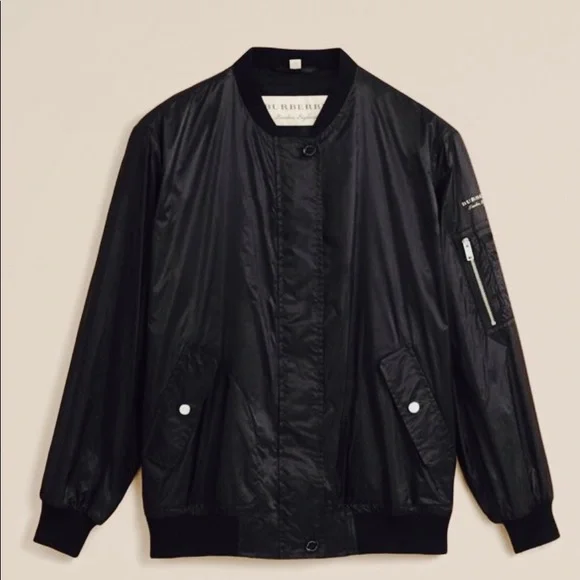 Burberry Mayther Technical Nylon Bomber Black 12 - Picture 3 of 9